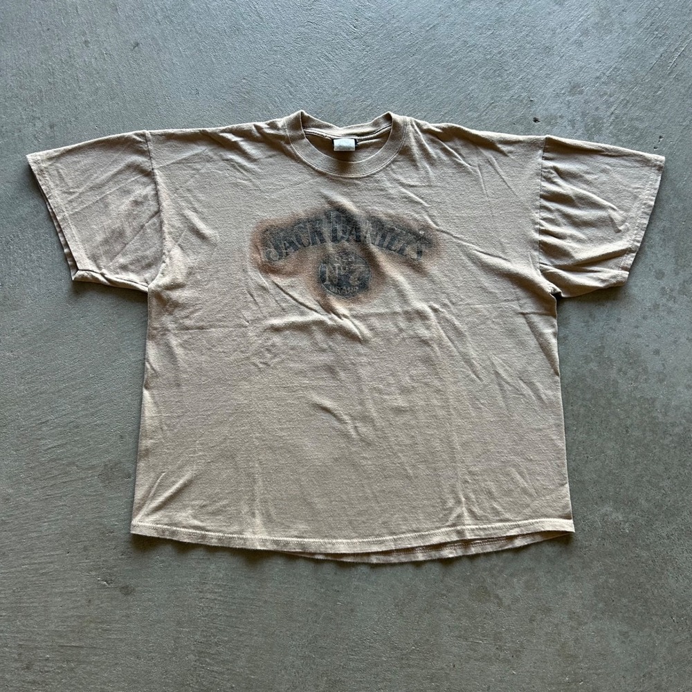 Vintage Jack Daniels Shirt Size XXL Brown Tennessee Whiskey Alcohol Liquor